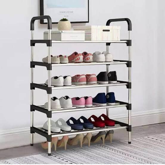 4, 5, or 6 Tier Stainless Steel Shoe Rack