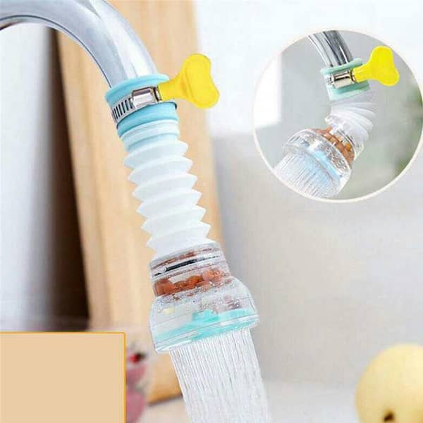 360-Degree Adjustable Water Filter Tap Head for Kitchen and Bathroom Faucets - Water Filter Faucet Booster and Extender