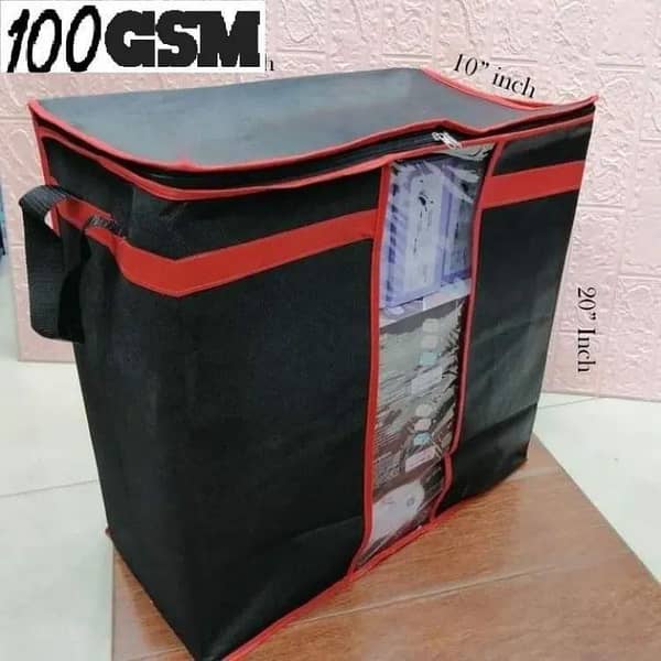 Pack Of 3 New Waterproof Home Storage Foldable Bag 100 gsm Oxford Cloth Bedding Suits Pillows Organizer Zipper Bag