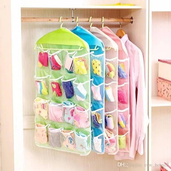 16-Pocket Multifunctional Hanging Organizer for Door and Closet Storage