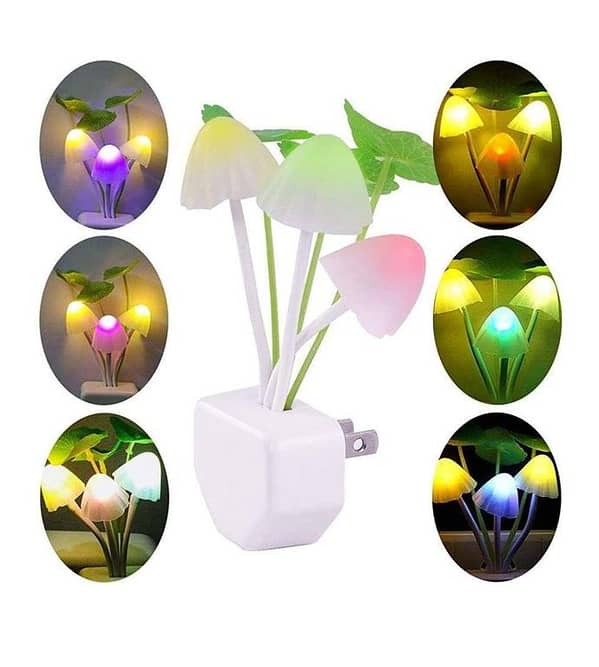 Sensor LED Mushroom Night Light with Color Changing Feature