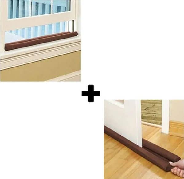 Pack of 2 Window and Door Draft & Dust Stopper (40 inches)