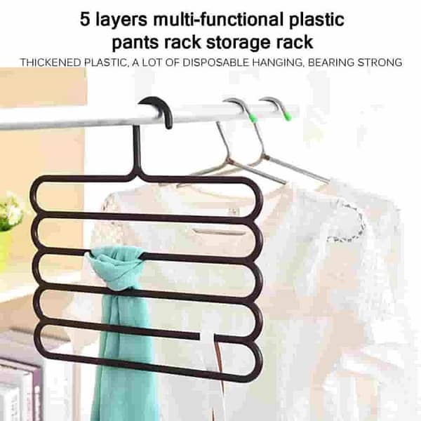 5-Layer Multi-Purpose Clothes Hanger for Scarves, Belts, and Kids Clothes - Space-Saving Closet Organizer in Multiple Colors