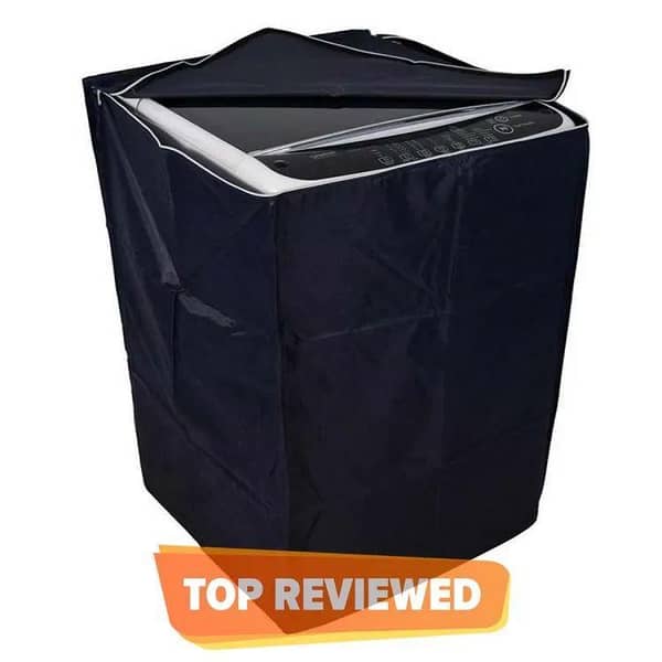 Premium Quality 10-15 Kg Washing Machine Cover (Sunscreen & Dustproof Protector), 100% Original coating Waterproof and Dustproof Washing machine's Cover with zipper, Waterproof Washing Machine Cover For Front-Loader & Single-Tub -Export Quality