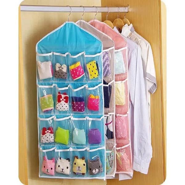 16 Pocket Candy Bag for Organizing Small Items - Durable Polyester and PVC Design