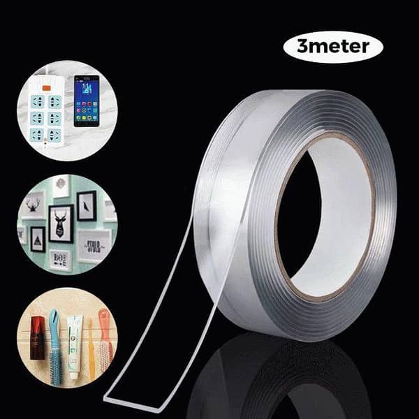 Magic nano tape 3 meter Double sided transparent Tape