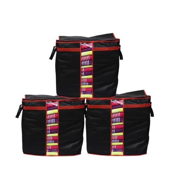 Pack of 3 Home Storage Bags & Closet Organizer