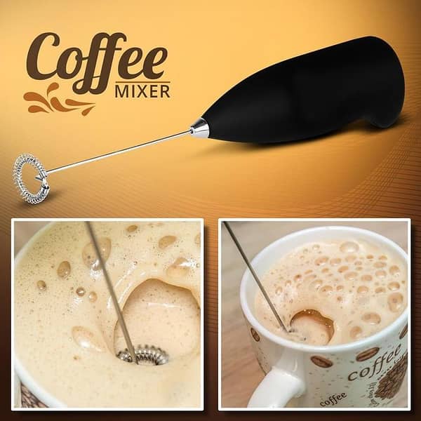 Coffee Beater - Perfectly Frothed Coffee Every Time with Battery-Operated Whisk, Milk Foamer, Latte and Cappuccino Frother, Portable Mini Whisk, and Coffee Stirrer