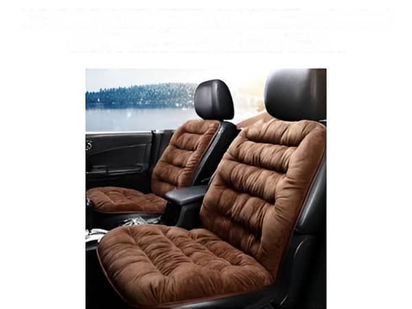 Large Velvet Seat Cushion Set in Brown - 2 Pieces for Enhanced Comfort and Protection