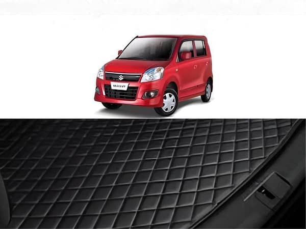 Premium High-Quality 7D Trunk Mat for Suzuki Wagon-R – Full Black Color