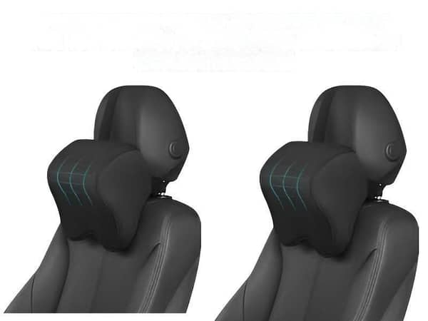 M-Shape Neck Rest for Comfort – Black (Set of 2)