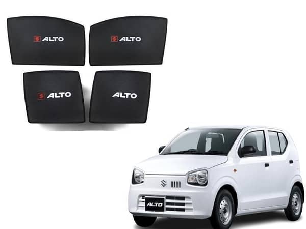4-Piece Sun Shade Set and PVC Trunk Mat for Suzuki Alto 660cc