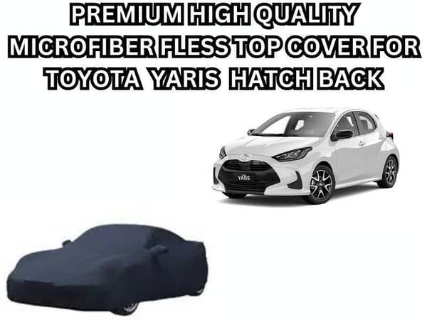 Microfiber Fleece Top Cover for Toyota Yaris Hatchback - Black