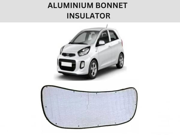 Kia Picanto Aluminum Bonnet Insulator with Clips for Heat Management and Noise Reduction