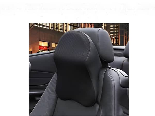 Long Size Memory Foam Neck Rest in Beige - Pack of 2 for Cars
