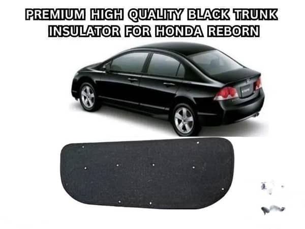 Honda Reborn Combo Pack: Black Insulators for Bonnet and Trunk with Installation Clips