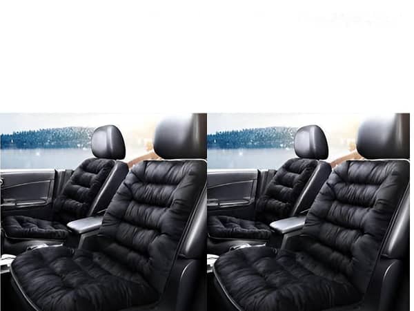 Premium High-Quality Velvet Seat Cushion Large Size in Black Color 1 Pc