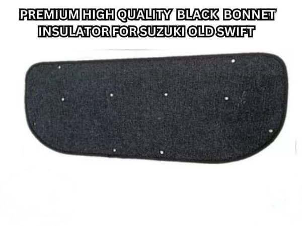Premium High Quality Black Bonnet Insulator with Clips for Suzuki Old Swift