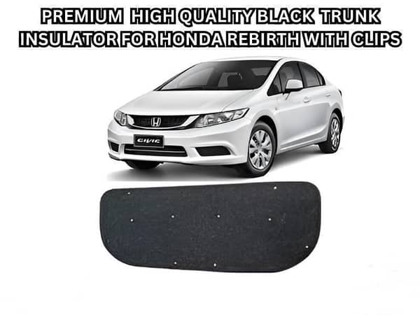 Honda Rebirth Combo Pack: Black Bonnet and Trunk Insulators with Installation Clips