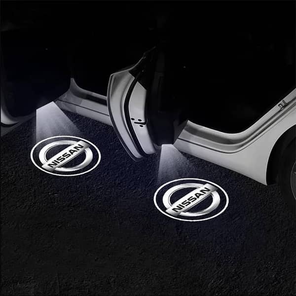 Nissan Car Door Logo Projection Light - 2pcs LED Welcome Shadow Projector for Vehicles