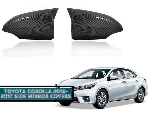 Premium Quality Toyota Corolla 2015-2017 Glossy Carbon Fiber Side Mirror Covers | Side Mirror
