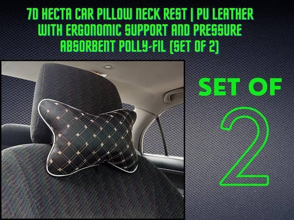 2-Piece Set of Car Head Travel Neck Pillows by Headrests
