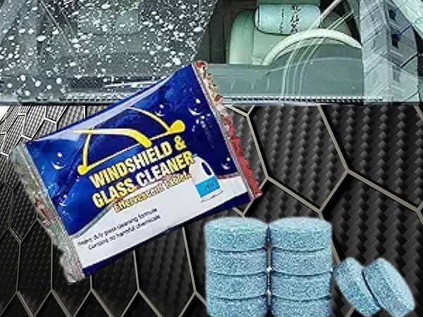 10Pcs Glass and Window Clean Tablets for Auto, Car Windshield Washer Fluid Tablet Concentrate,