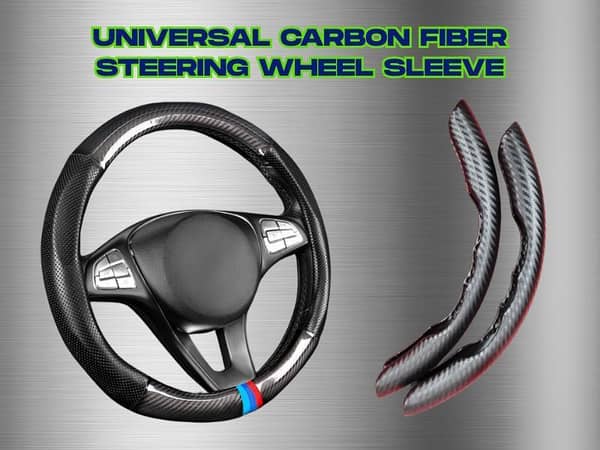 Carbon Fiber Steering Wheel Cover for Universal Fit