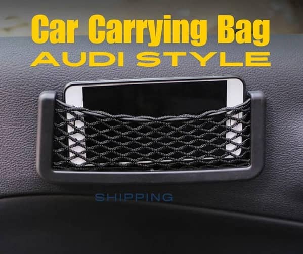 Audi Style Elongated Car Pouch for Phone, Money, and Documents