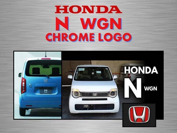 Honda N WGN Rear Logo with Chrome Plating