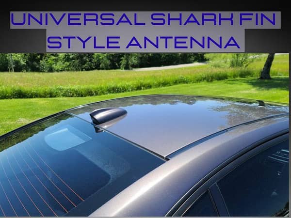 Silver Universal Shark Fin Antenna for Cars, SUVs, and Autos