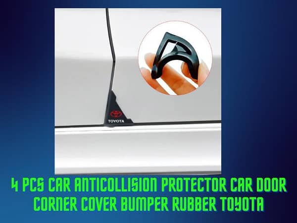 4 pcs Car Anticollision Protector Car Door Corner Cover Bumper Rubber Toyota