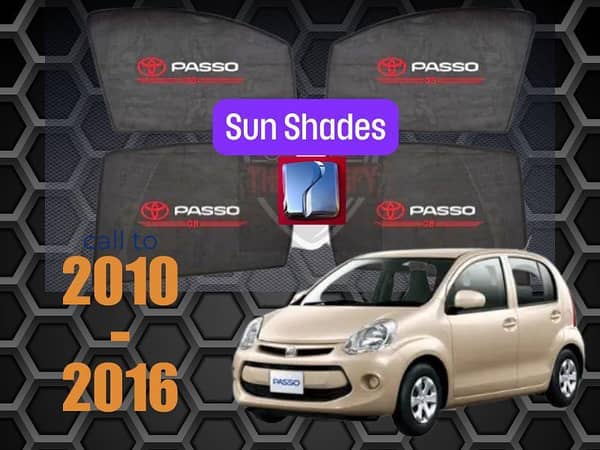 Custom Sun Shades for Toyota Passo (2010-2016) - Complete 4-Piece Set