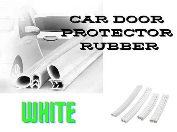 Rubber Car Door Protector in White