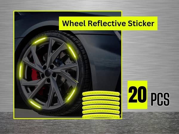 20 Reflective Stickers for Car Wheel Hubs and Tire Rims - Luminous Strips for Night Driving