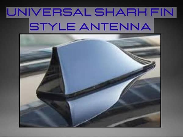 Black Universal Shark Fin Antenna for Cars, SUVs and Autos