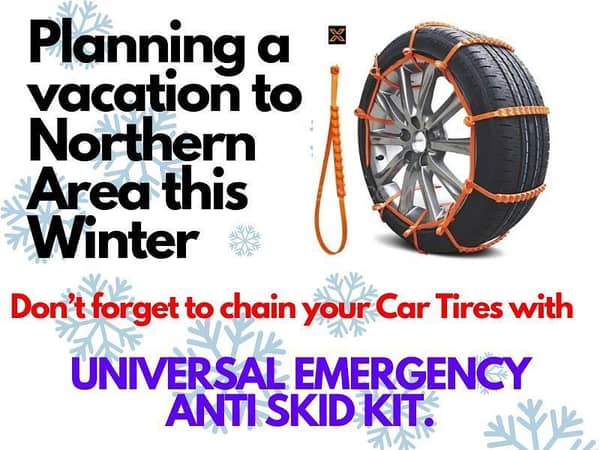 Universal Anti-Skid Grip Strip for Car Tires - Nylon Cable Tie and Durable Plastic for Snow and Mud