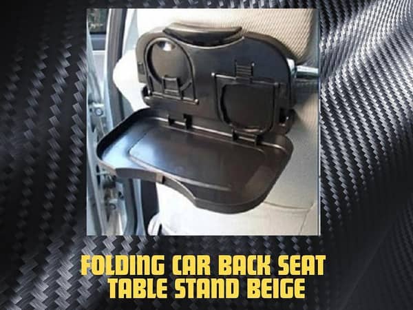 Folding Car Back Seat Table Stand Black 1 Pc