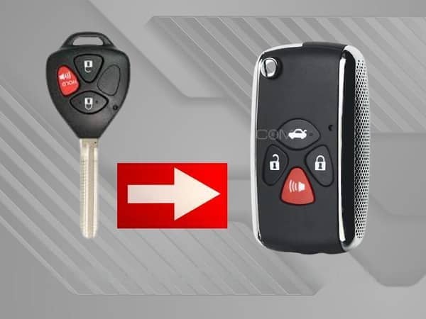 4 Button Modified Flip Cover Case for Toyota