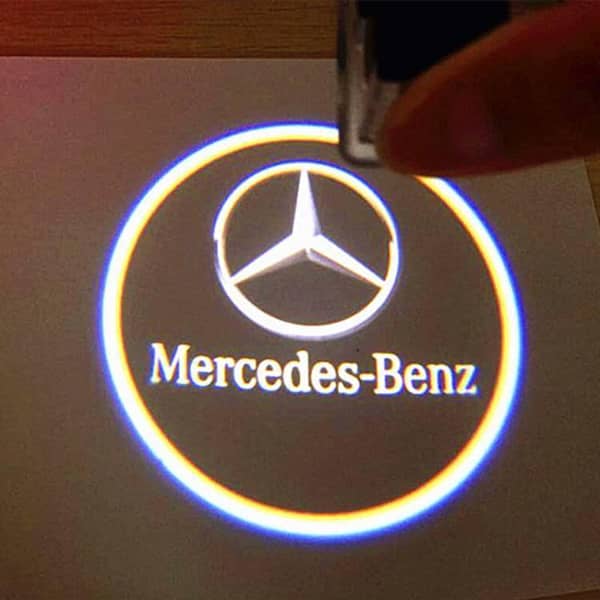 2pcs Car Door Logo Projection Light Mercedes | Car Door LED HD Welcome Shadow Projector Logo Light