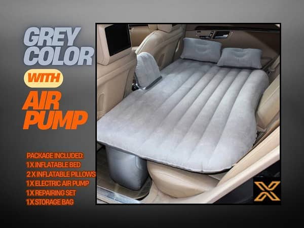 Universal Car New Car Inflatable Travel Mattress Bed Back Seat Multifunctional Sofa Cushion -Gray