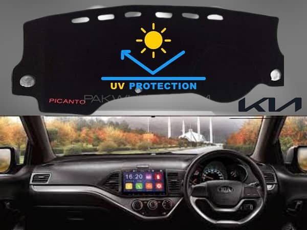 Dashboard Cover for Kia Picanto 2019-2025 - Non Slip Rich Pile Velvet