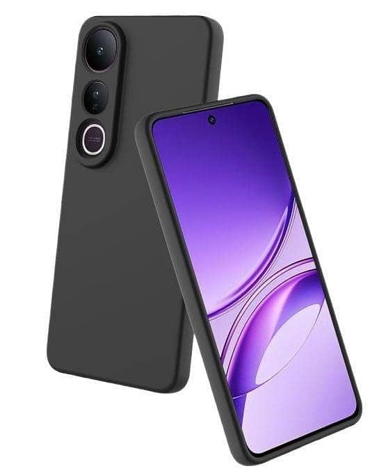 Vivo V50 Lite Soft Silicone Black TPU Cover Camera Bump Protection Phone Protective Shock Proof Back Cover For Vivo V50 Lite 4G/5G