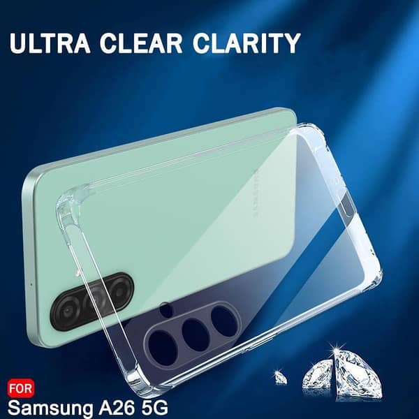 Samsung A26 Clear Anti Shock Dust Proof Anti Dust Transparent Jelly Mobile Back Cover For Samsung Galaxy A26 5G