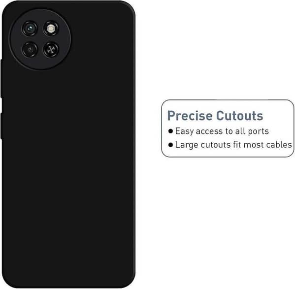 Itel S23 Soft Silicone Black TPU Cover Camera Bump Protection Phone Protective Shock Proof Back Cover For Itel S23