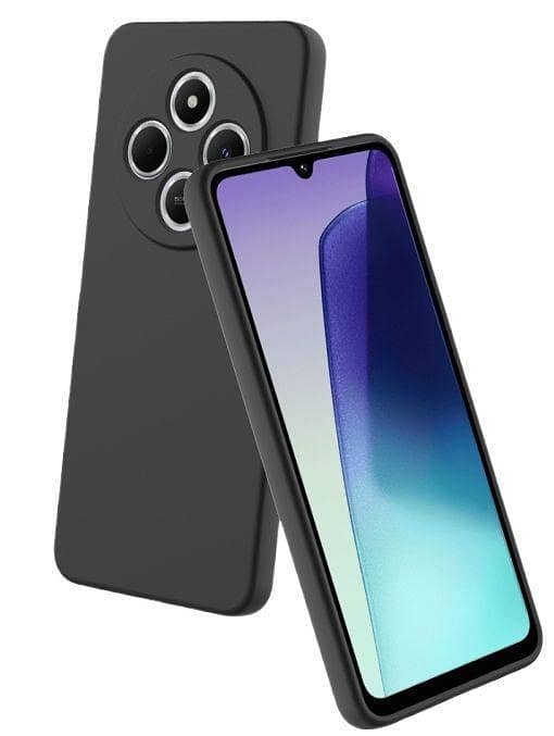 Poco C75 Soft Silicone Black TPU Cover Camera Bump Protection Phone Protective Mobile Back Cover