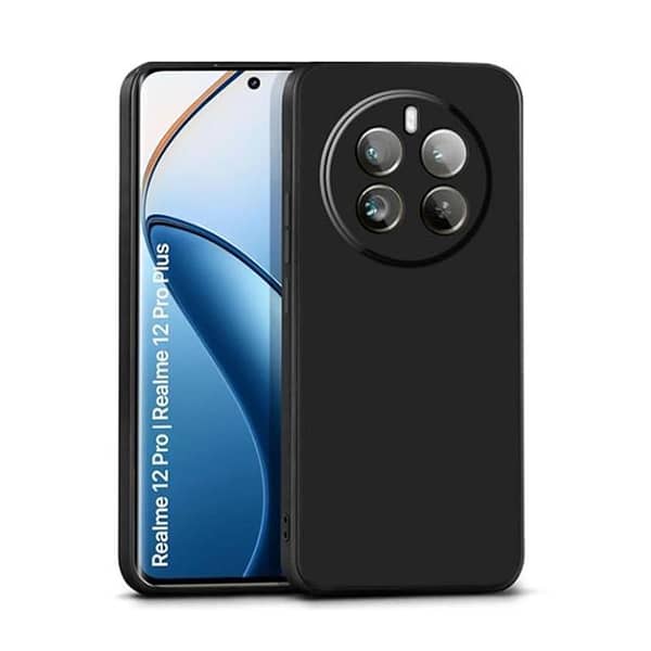 Realme 12 Plus Case Soft TPU Cover Camera Bump Protection Phone Protective Back Cover