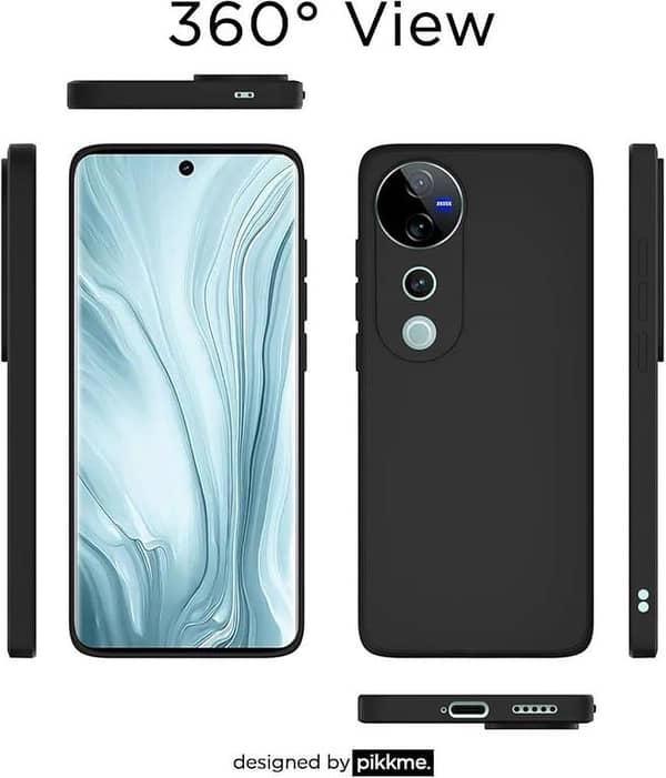 Vivo V40 5G Soft Silicone Black TPU Cover Camera Bump Protection Phone Protective Mobile Back Cover For Vivo V40 Pro 5G