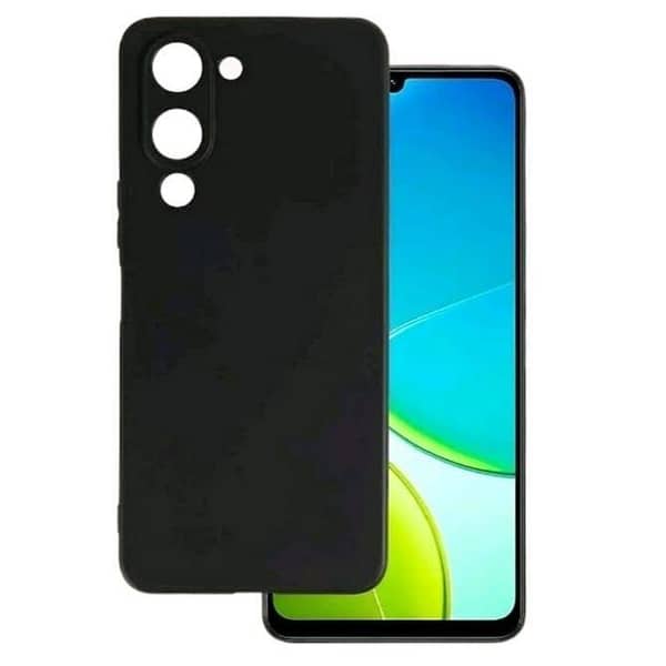 Vivo Y04 Soft Silicone Black TPU Cover Camera Bump Protection Phone Protective Mobile Back Cover For Vivo Y04