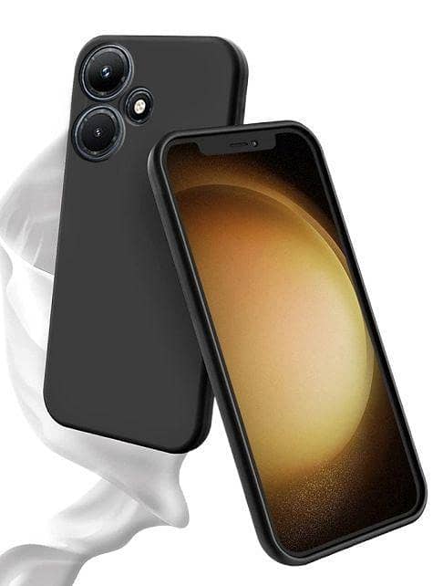 Infinix Hot 30 Soft Silicone Black TPU Cover Camera Bump Protection Phone Protective Mobile Back Cover